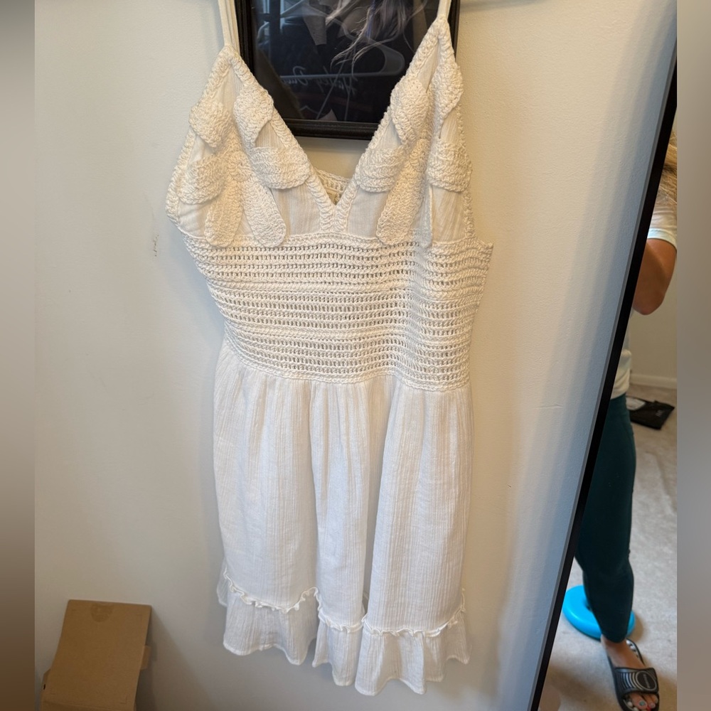 Festival Bloom Crochet Floral Mini Dress - Picture 7 of 9